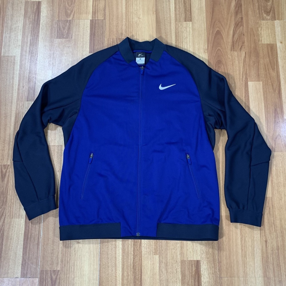 Nike Pullover Mens Medium Purple Athletic Full Zip Dri-Fit Sweater